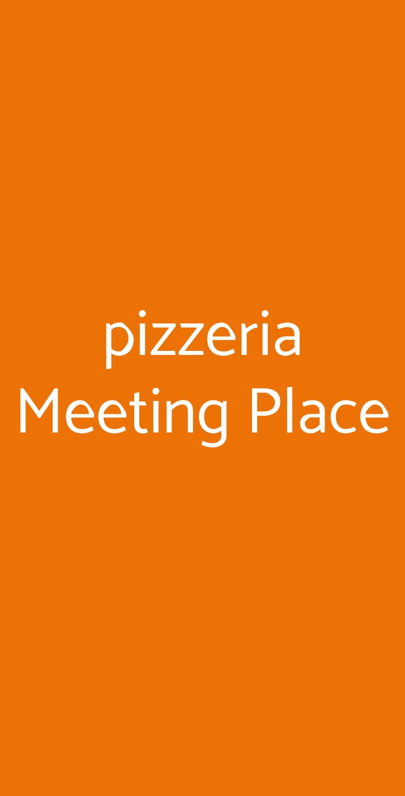 pizzeria Meeting Place Roma menù 1 pagina