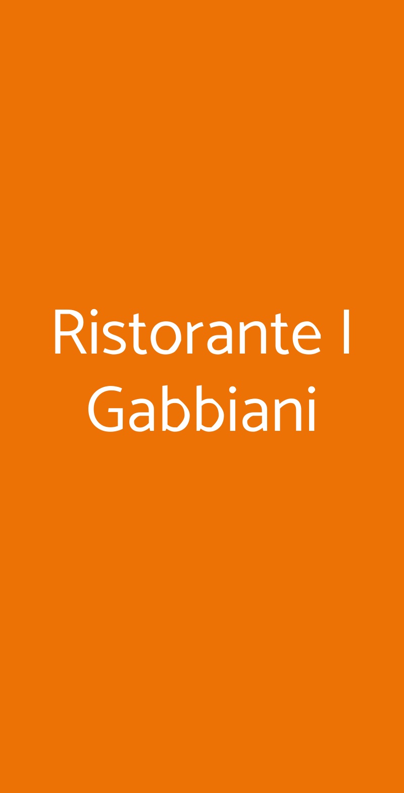 Ristorante I Gabbiani Roma menù 1 pagina
