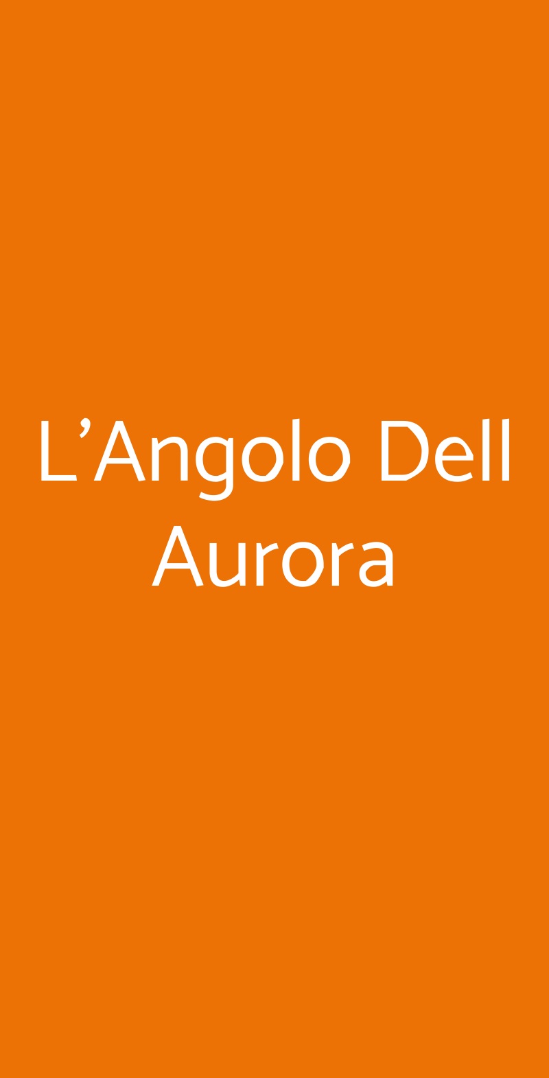 L'Angolo Dell Aurora Roma menù 1 pagina