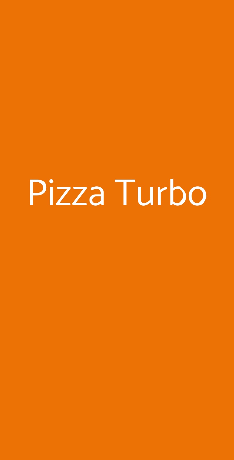 Pizza Turbo Roma menù 1 pagina
