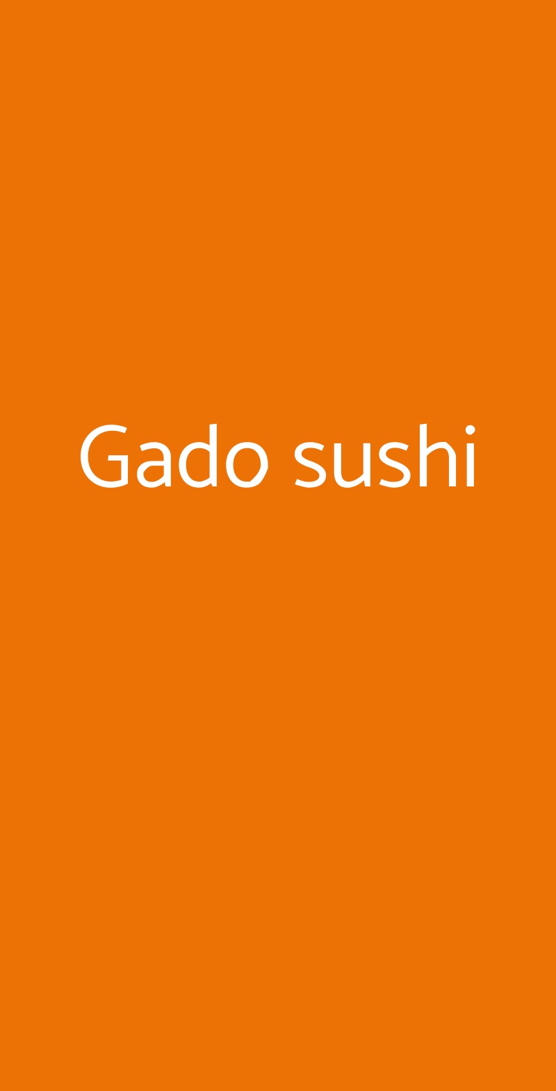 Gado sushi Roma menù 1 pagina