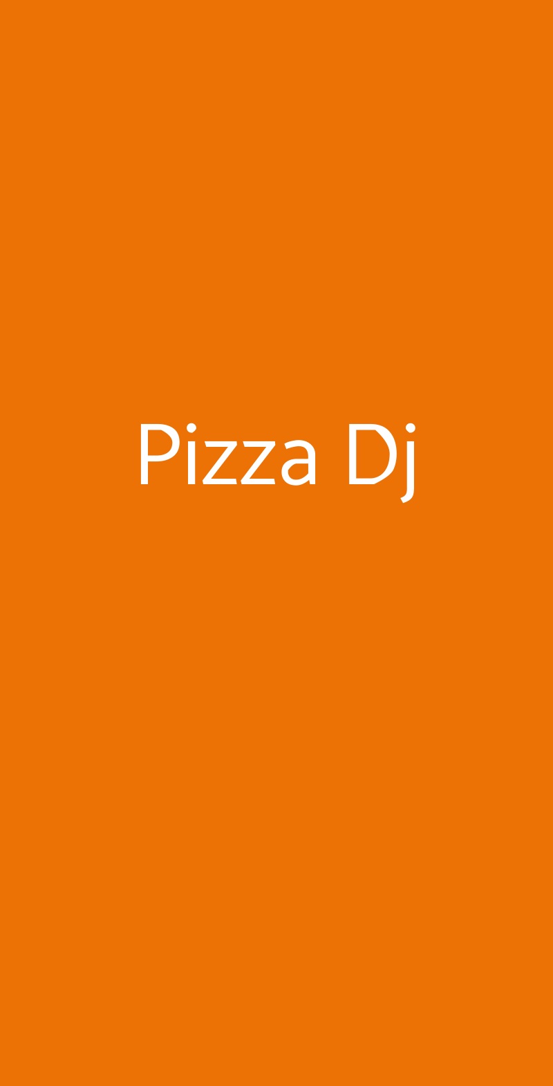Pizza Dj Roma menù 1 pagina