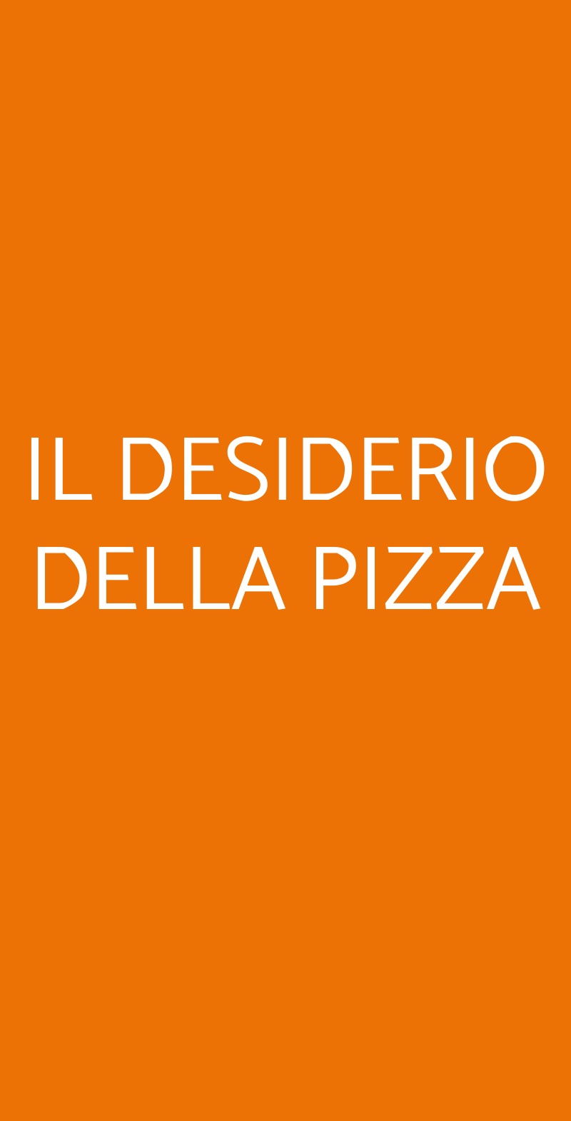 IL DESIDERIO DELLA PIZZA Bologna menù 1 pagina