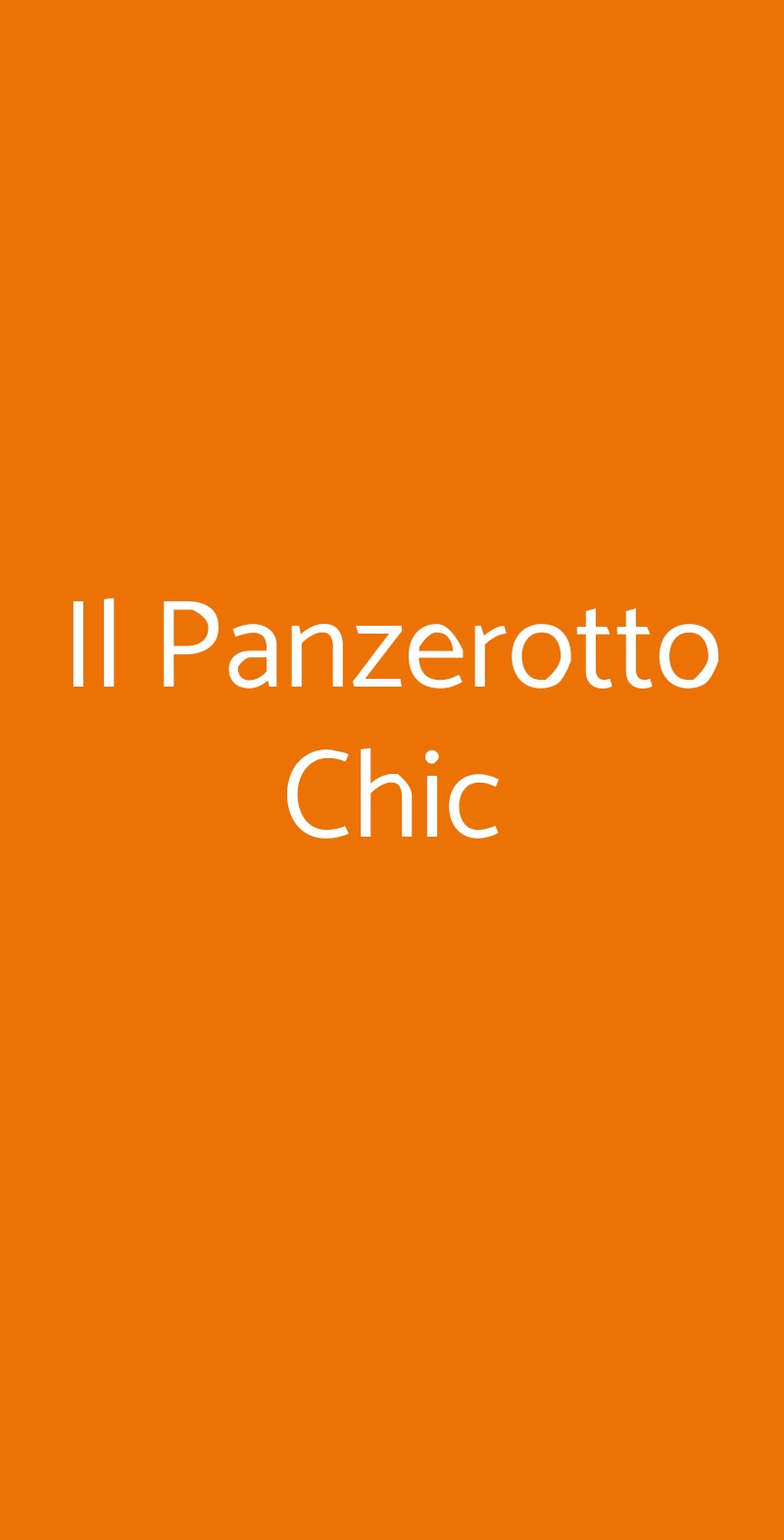 Il Panzerotto Chic Roma menù 1 pagina