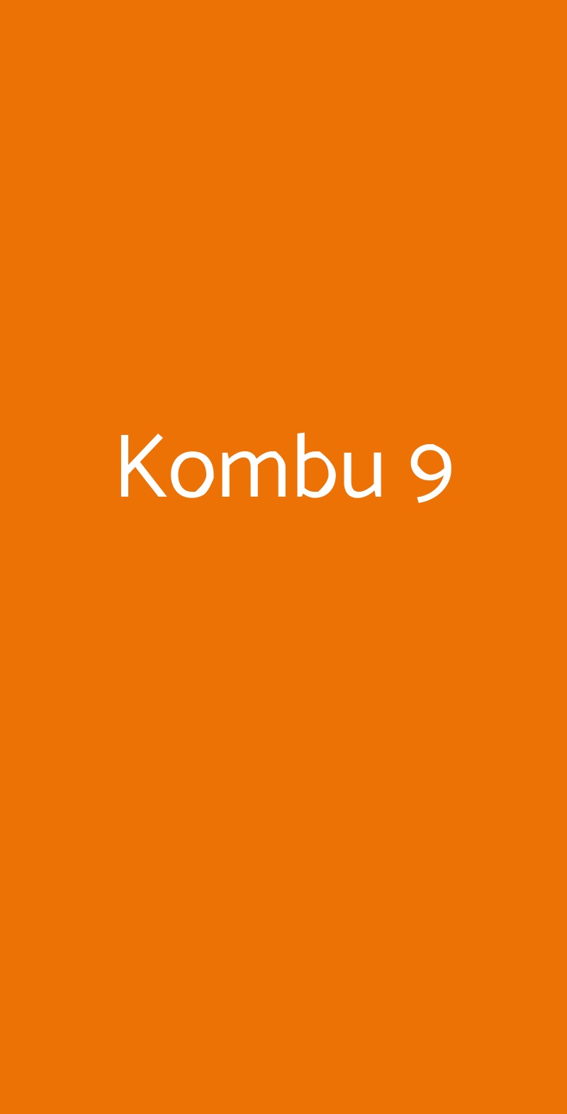 Kombu 9 Milano menù 1 pagina