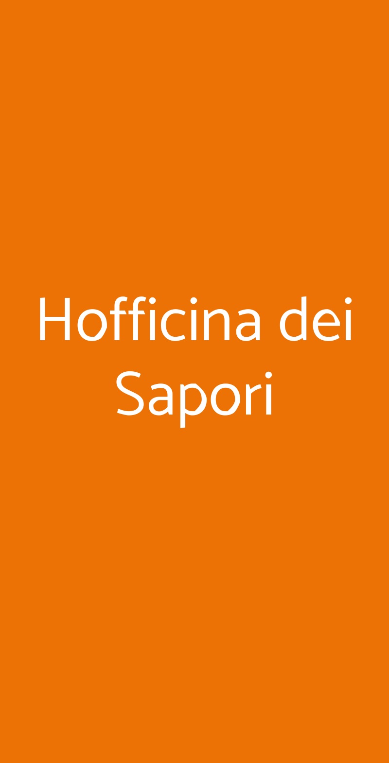 Hofficina Dei Sapori, Roma