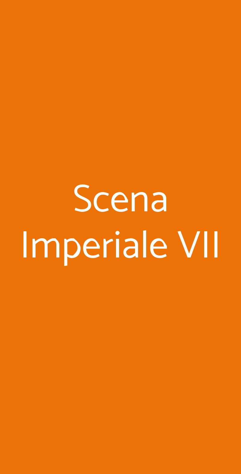 Scena Imperiale VII Roma menù 1 pagina