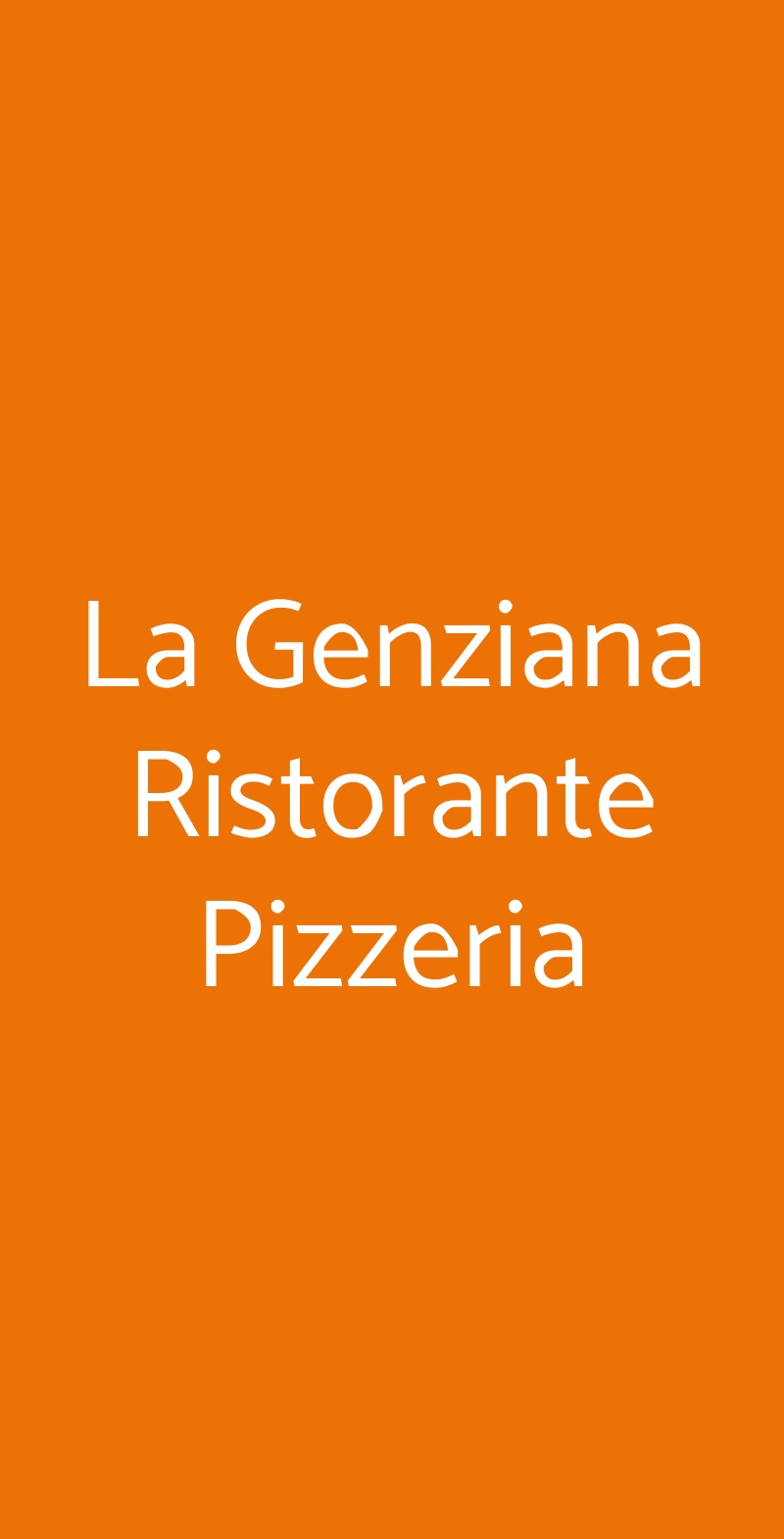 La Genziana Ristorante Pizzeria Roma menù 1 pagina
