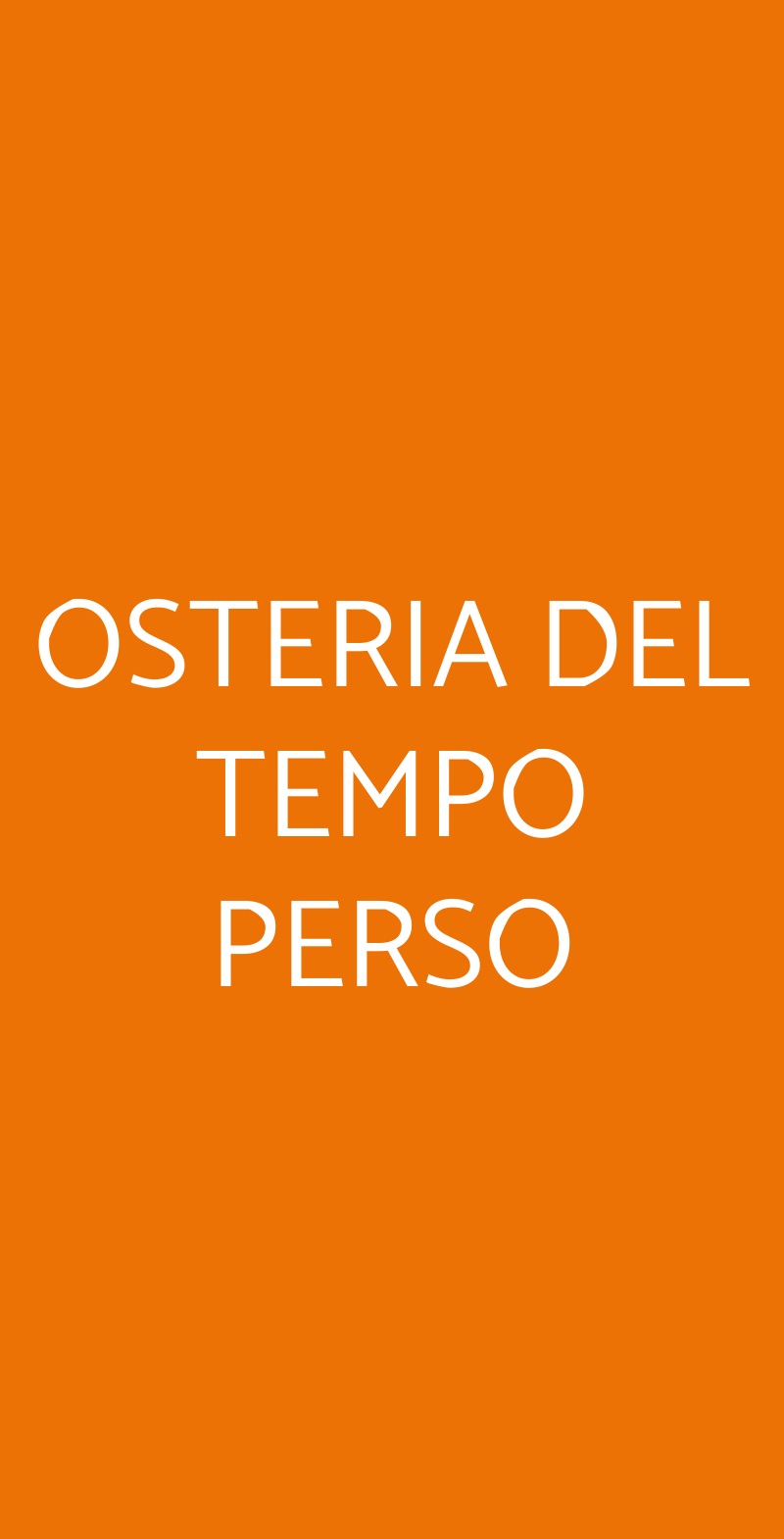 Osteria Del Tempo Perso, Roma