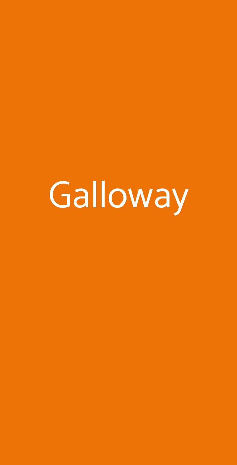 Galloway Roma menù 1 pagina