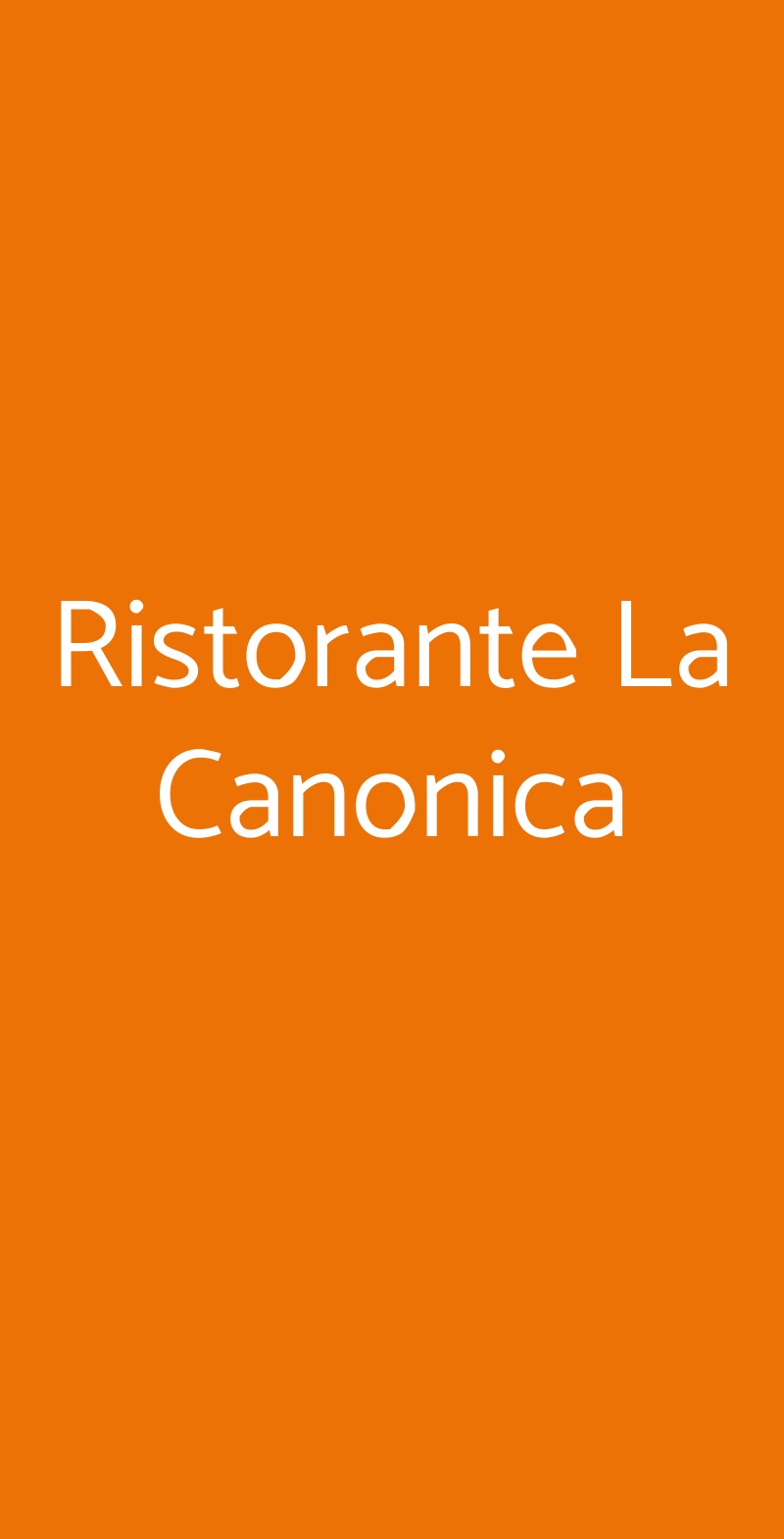 Ristorante La Canonica Roma menù 1 pagina