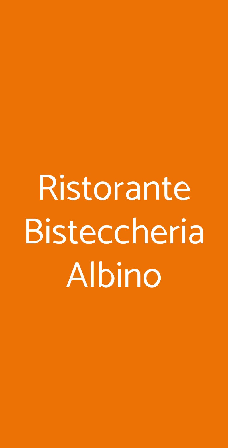 Ristorante Bisteccheria Albino Roma menù 1 pagina