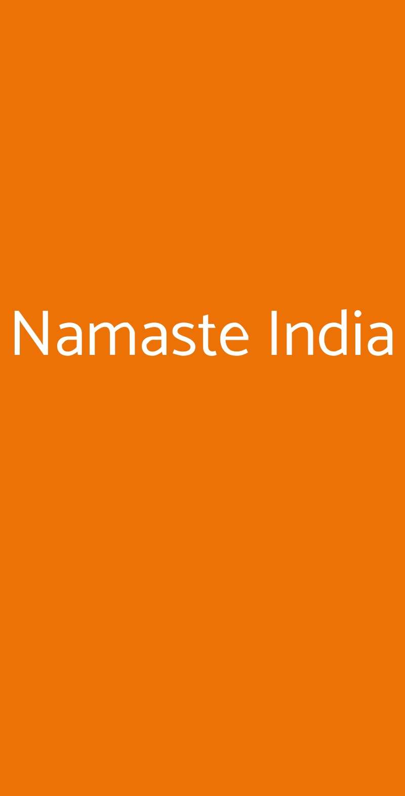 Namaste India Roma menù 1 pagina