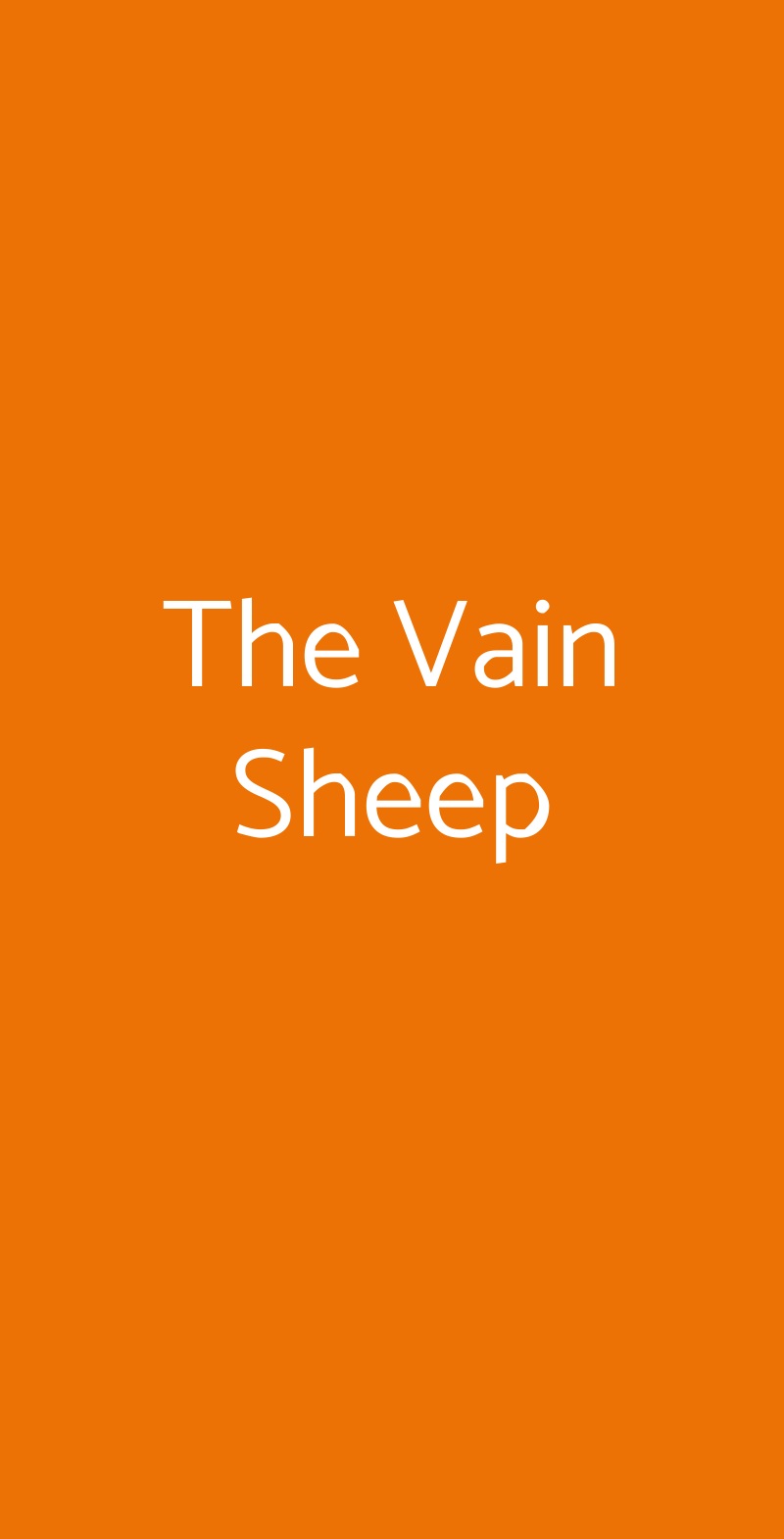 The Vain Sheep Roma menù 1 pagina
