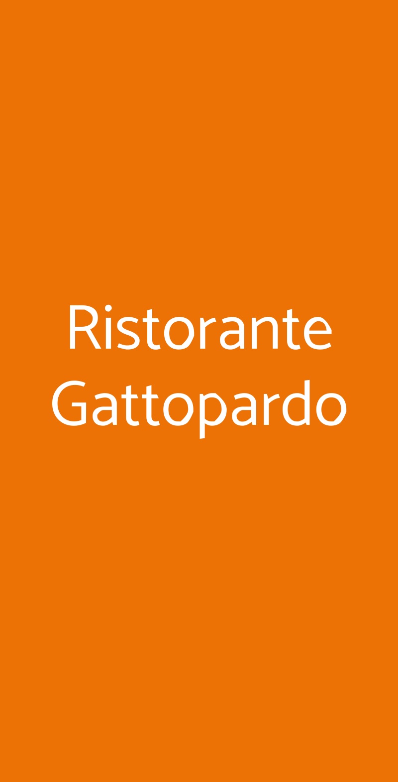 Ristorante Gattopardo Roma menù 1 pagina