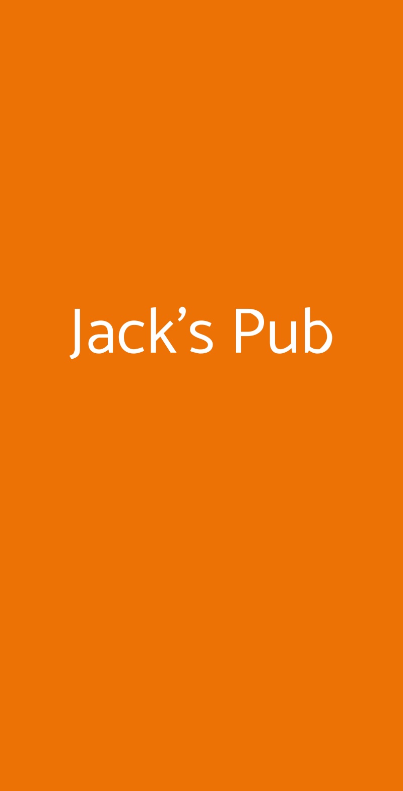 Jack's Pub Roma menù 1 pagina