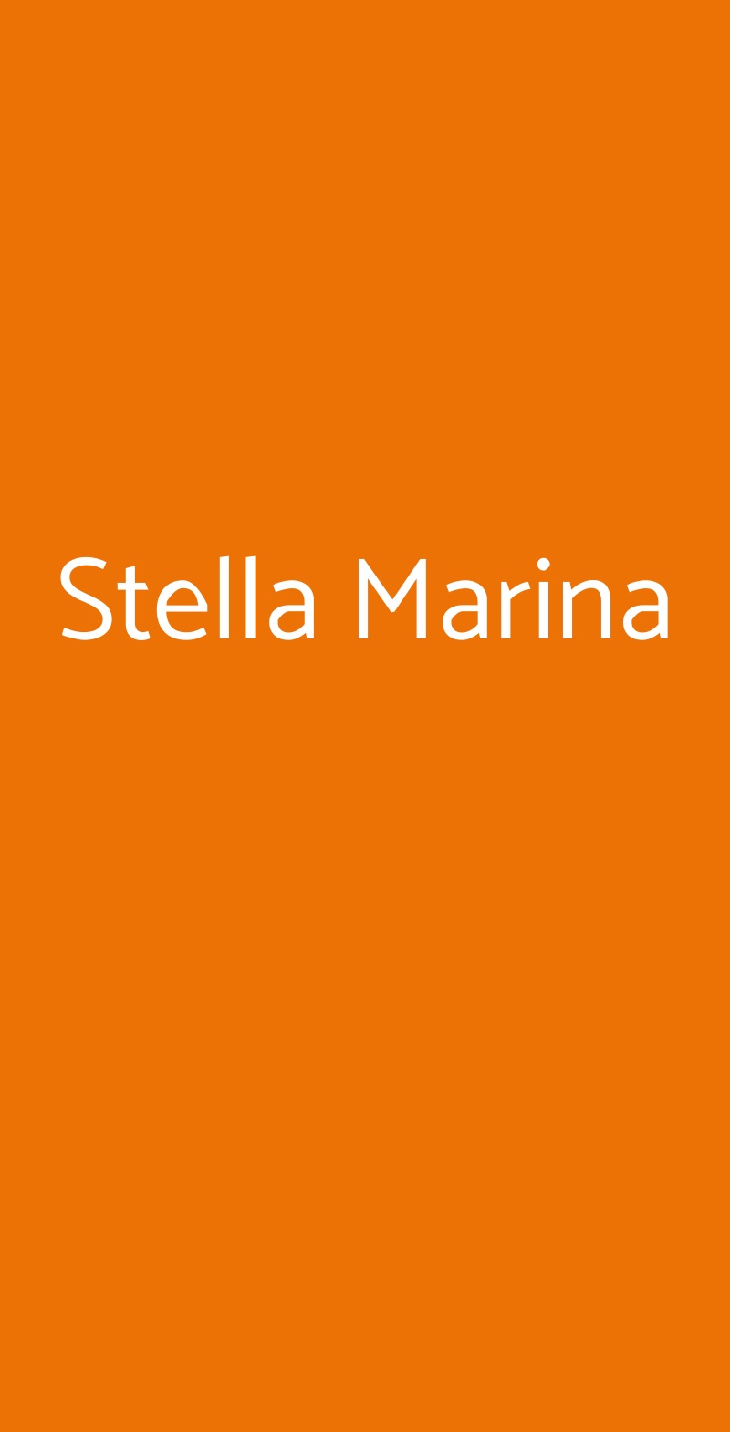 Stella Marina Roma menù 1 pagina