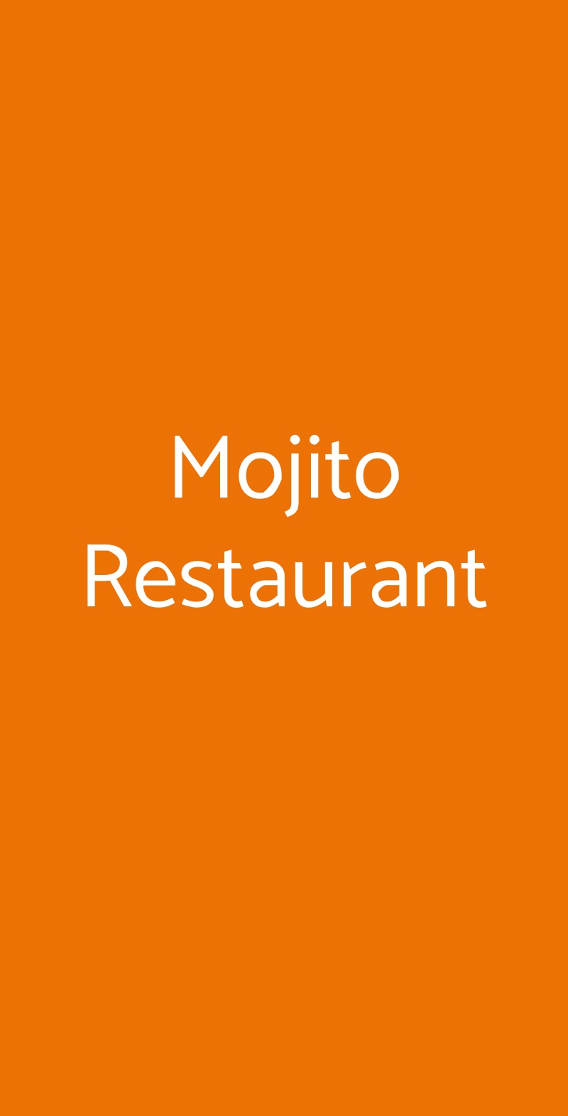 Mojito Restaurant Roma menù 1 pagina
