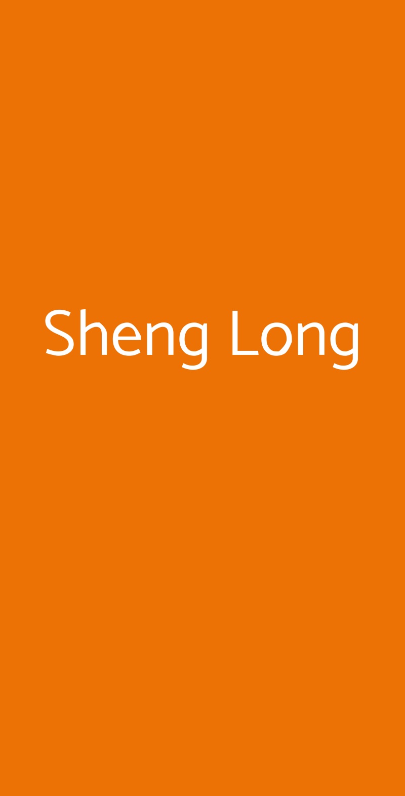 Sheng Long Roma menù 1 pagina