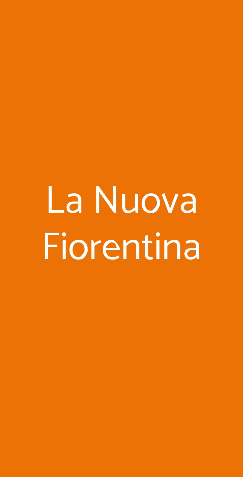 La Nuova Fiorentina Roma menù 1 pagina