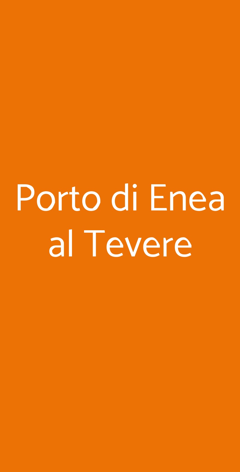 Porto di Enea al Tevere Roma menù 1 pagina