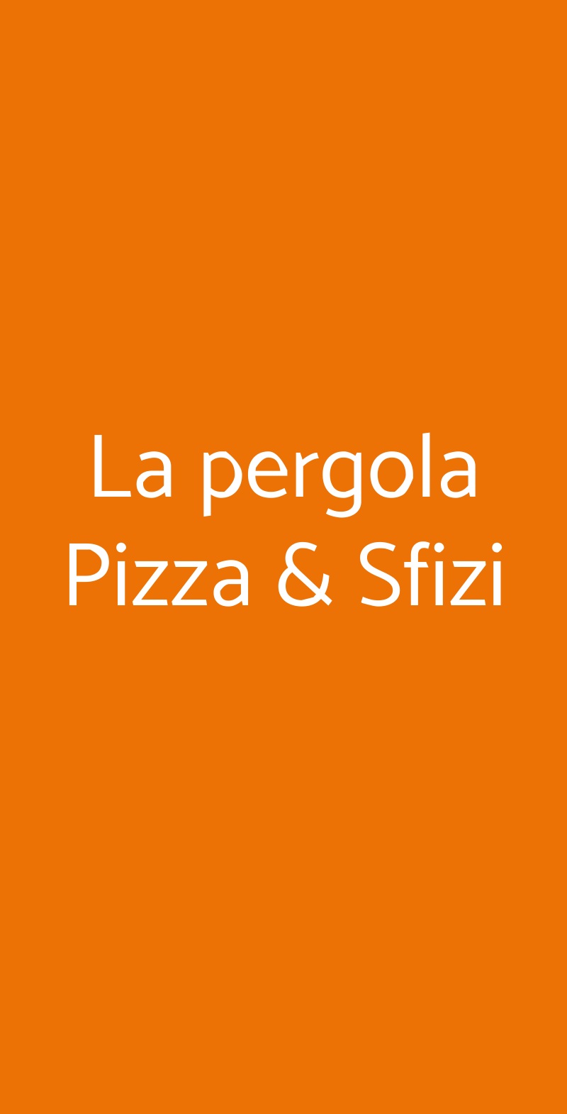 La pergola Pizza & Sfizi Roma menù 1 pagina
