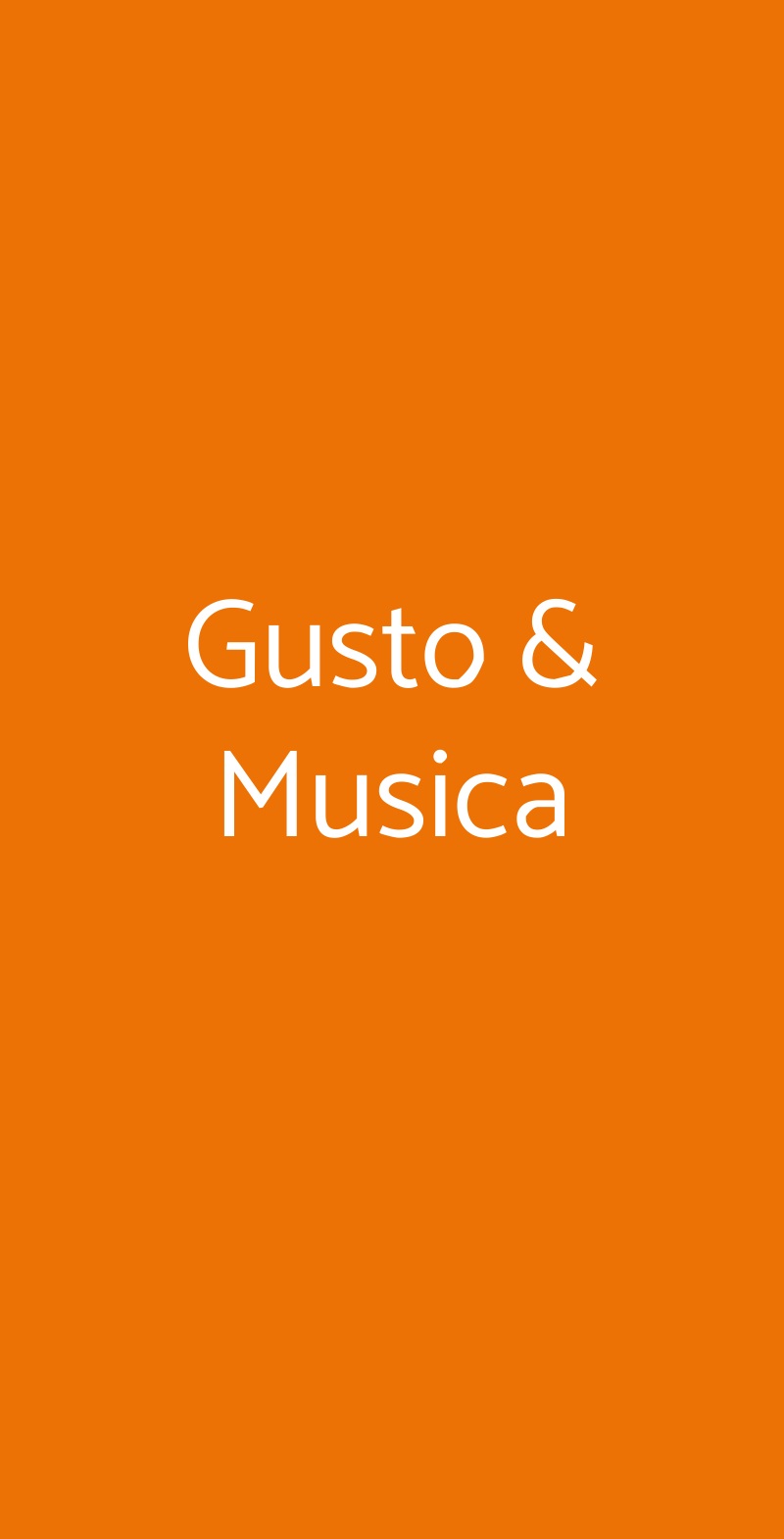 Gusto & Musica Roma menù 1 pagina