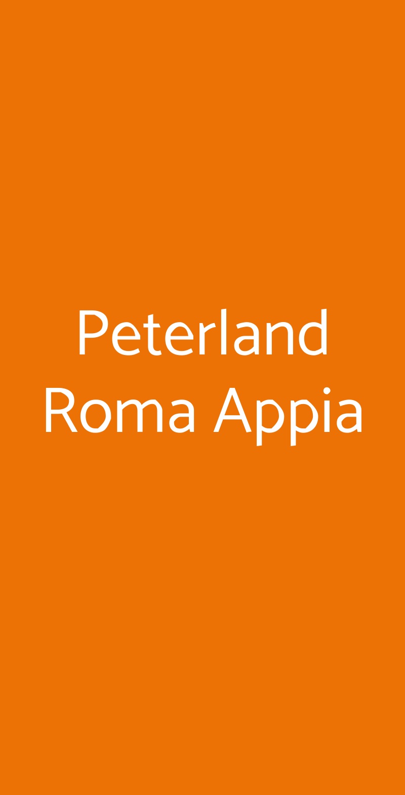Peterland Roma Appia Roma menù 1 pagina