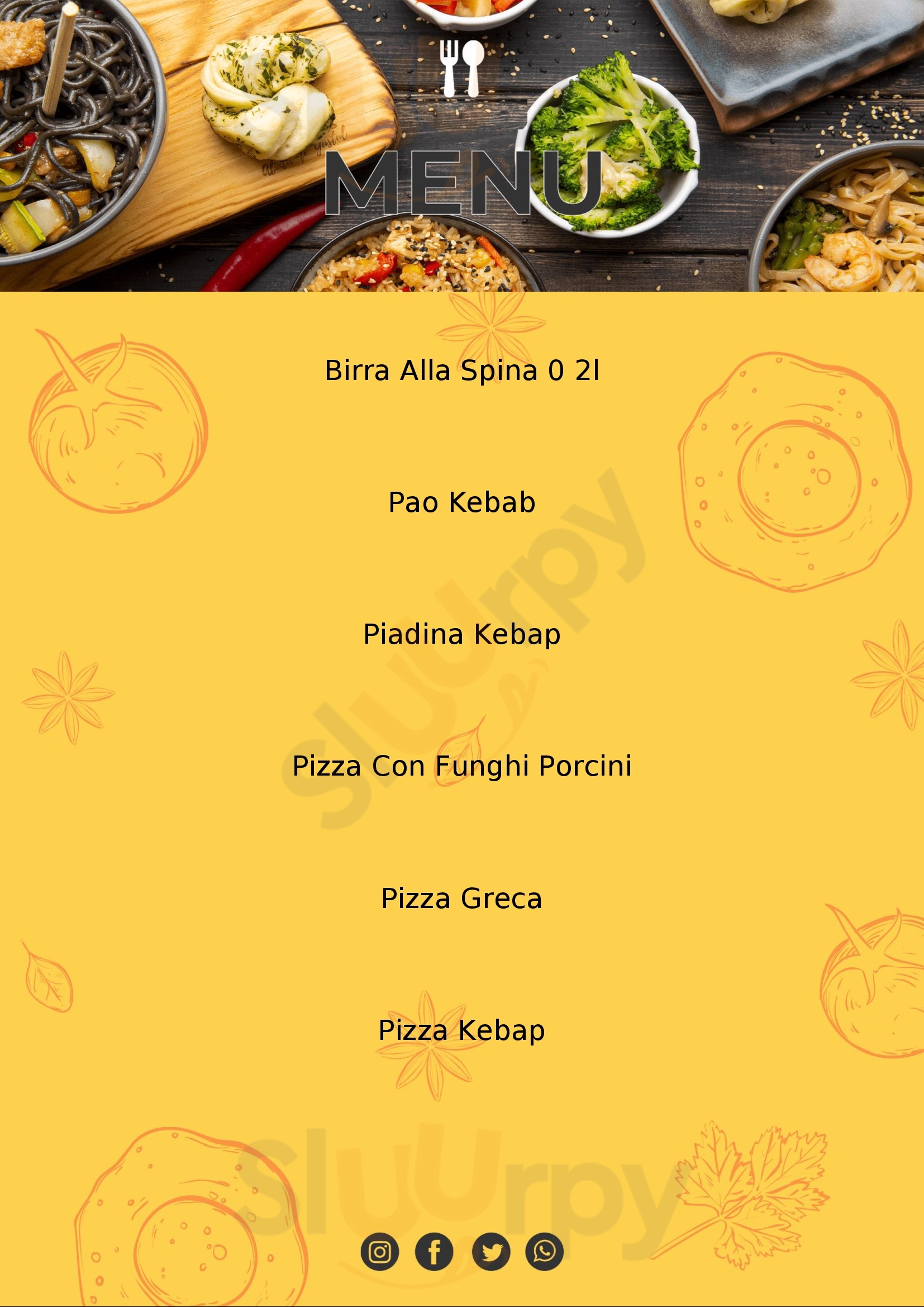 Pizza Pazza Bolzano menù 1 pagina