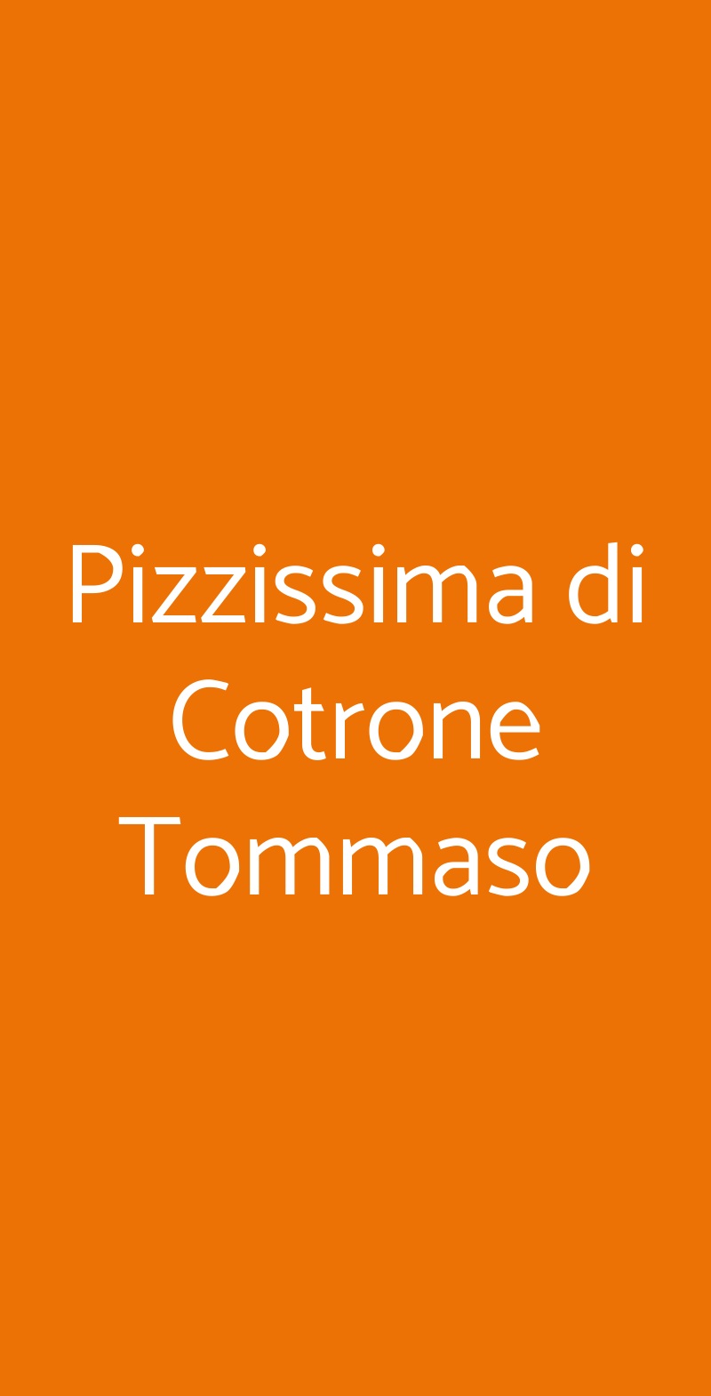 Pizzissima Di Cotrone Tommaso, Aosta