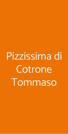 Pizzissima Di Cotrone Tommaso, Aosta