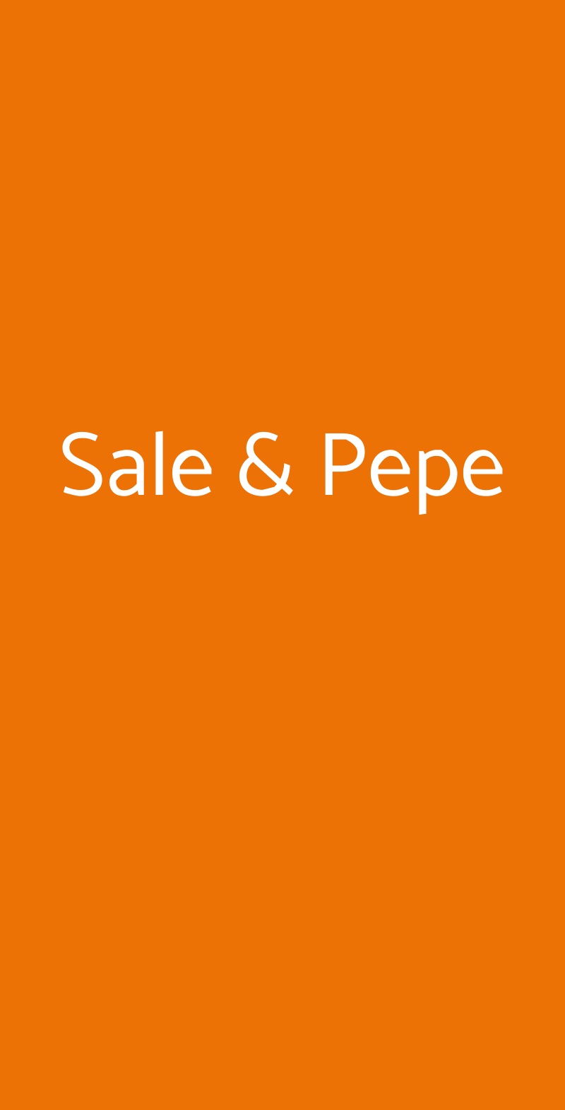 Sale & Pepe Caltanissetta menù 1 pagina