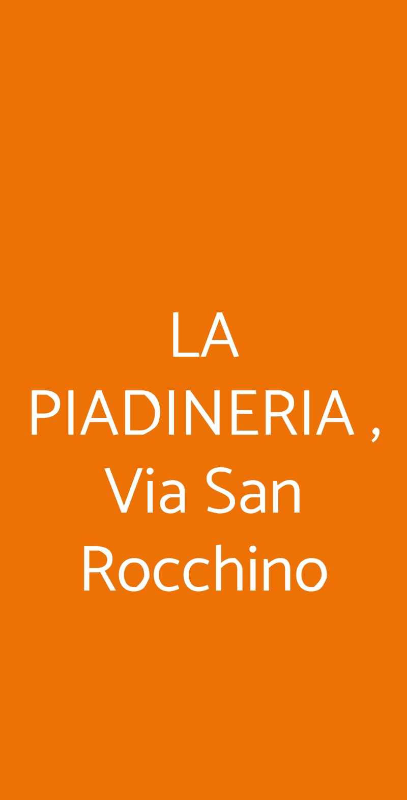 LA PIADINERIA , Via San Rocchino Brescia menù 1 pagina