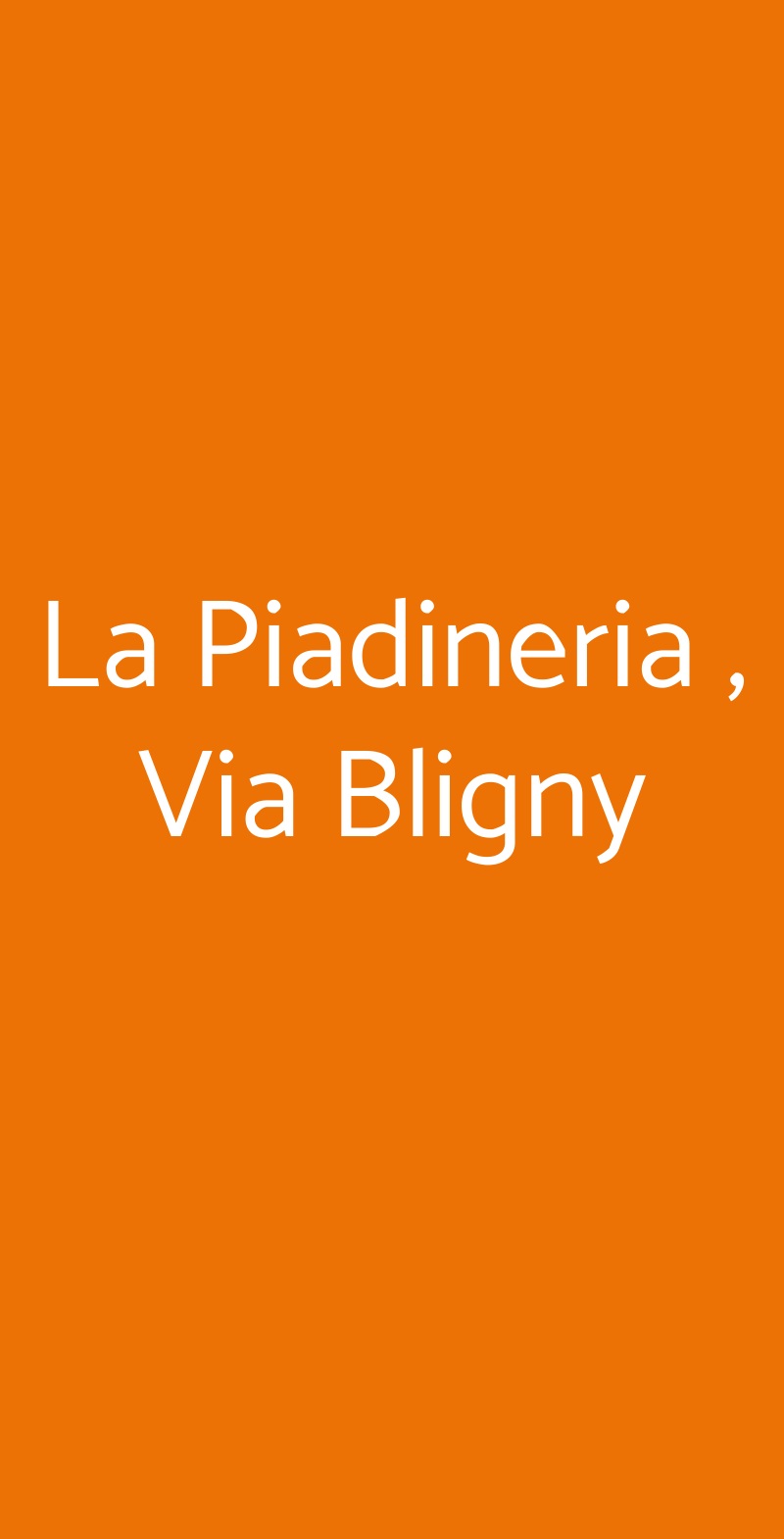 La Piadineria , Via Bligny Milano menù 1 pagina