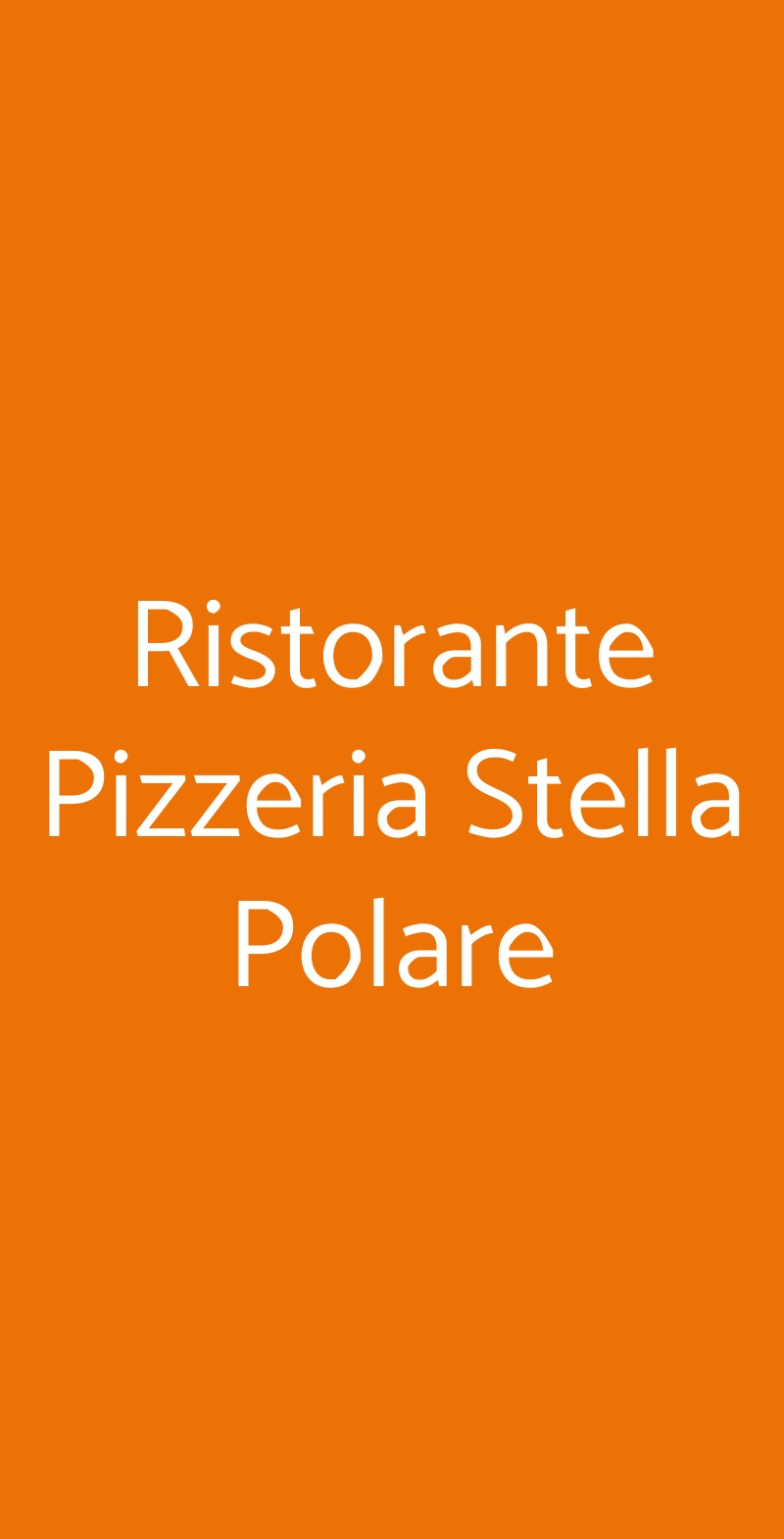 Ristorante Pizzeria Stella Polare Cortona menù 1 pagina