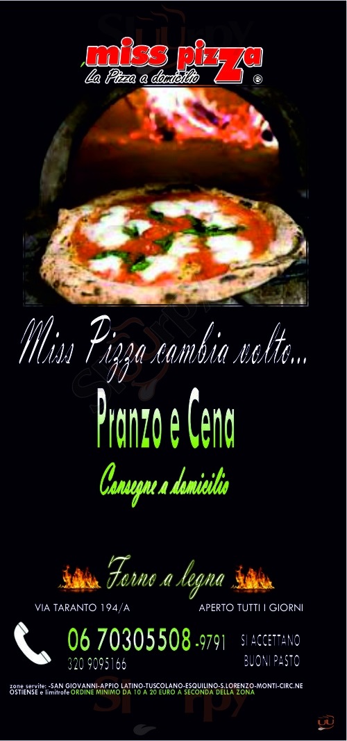 Miss Pizza - San Giovanni Roma menù 1 pagina