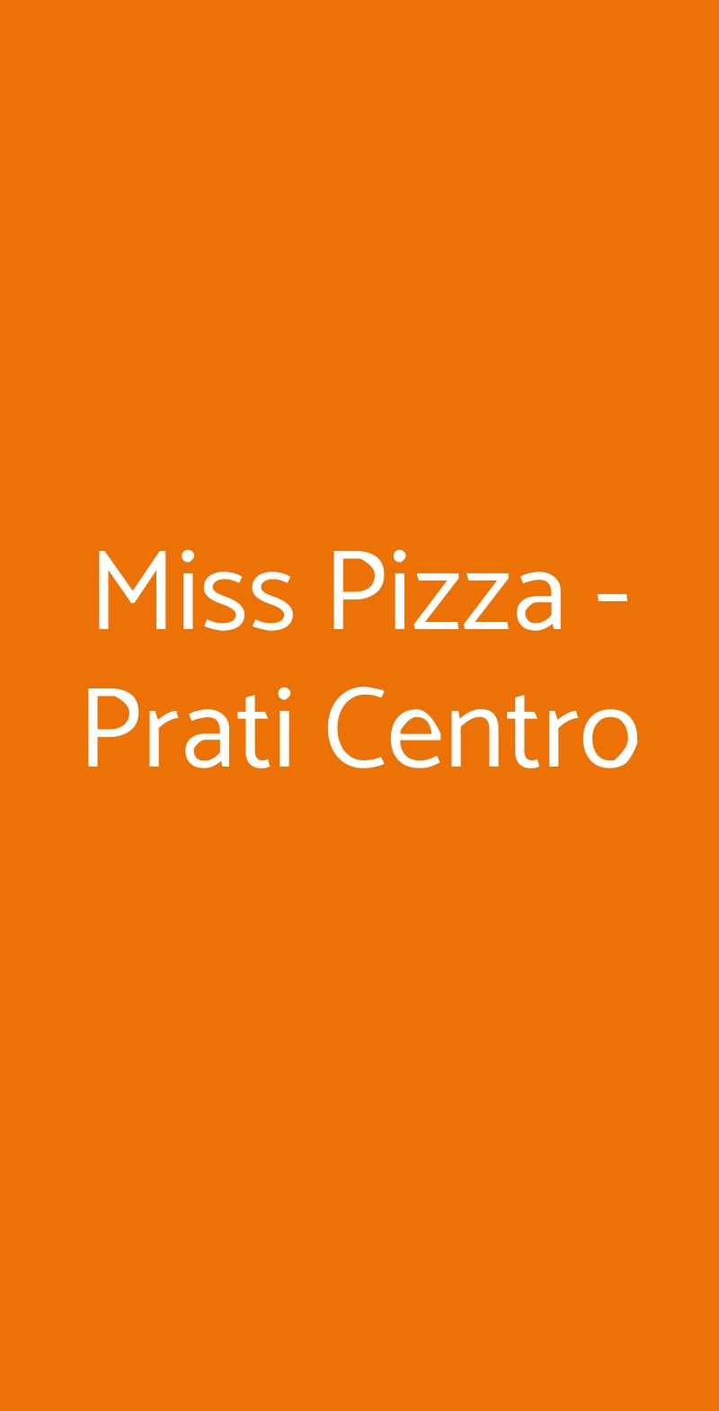 Miss Pizza - Prati Centro Roma menù 1 pagina