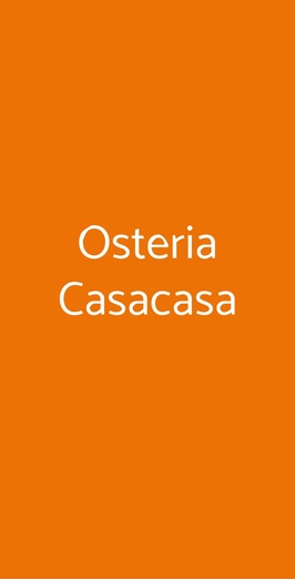 Osteria Casacasa, Grosseto