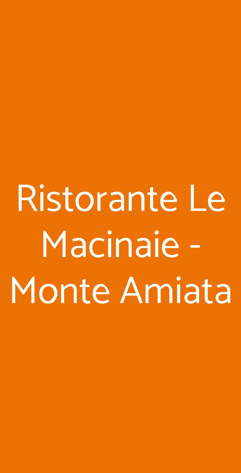 Ristorante Le Macinaie - Monte Amiata Castel Del Piano menù 1 pagina