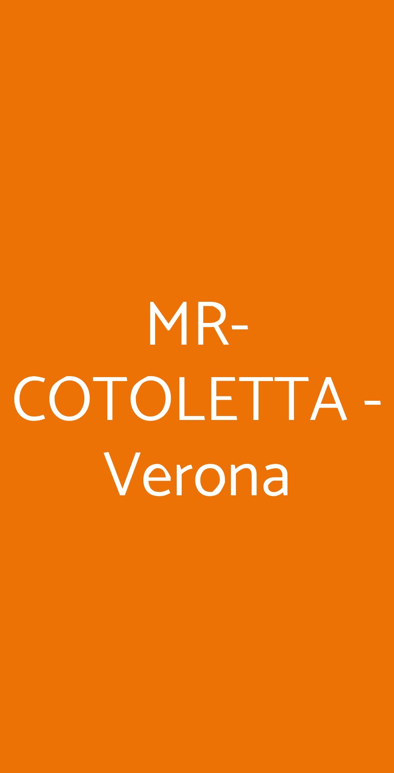 MR-COTOLETTA - Verona Verona menù 1 pagina