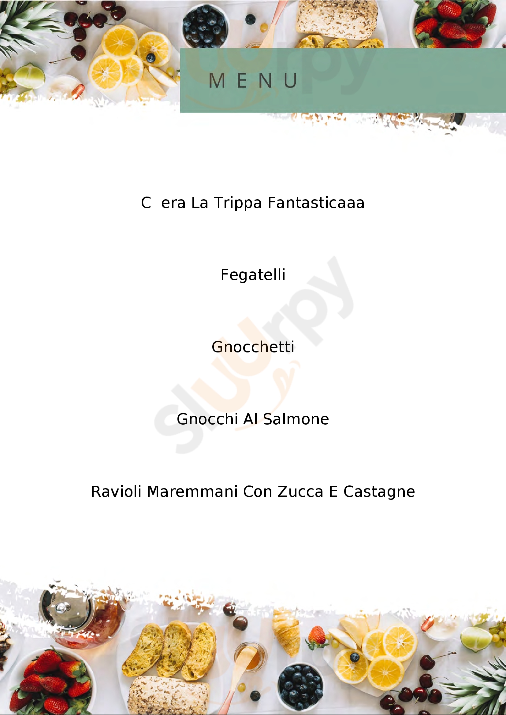 Osteria Borgo Pesca Gavorrano menù 1 pagina