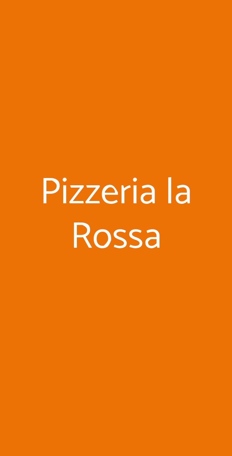 Pizzeria la Rossa Grosseto menù 1 pagina