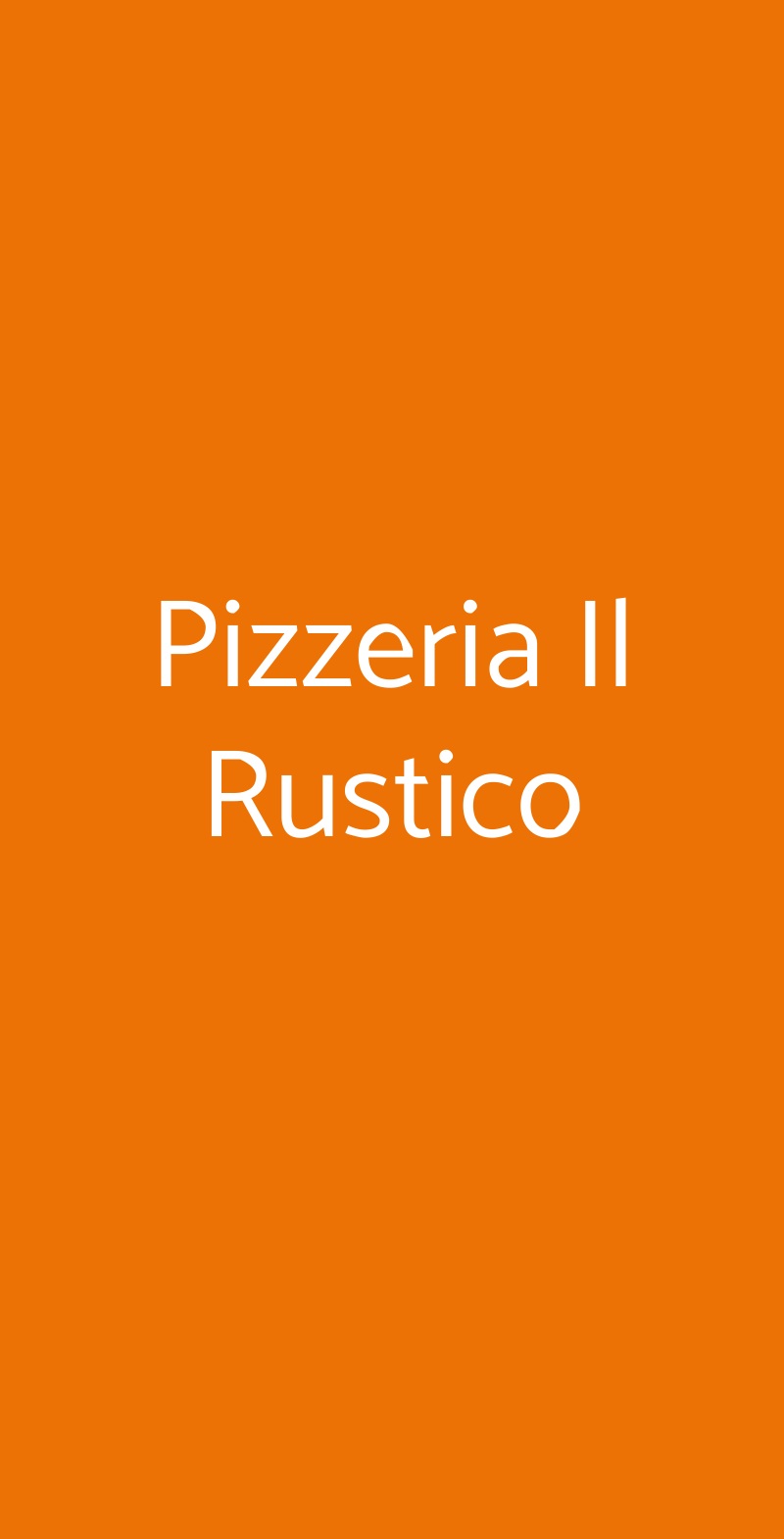 Pizzeria Il Rustico Grosseto menù 1 pagina