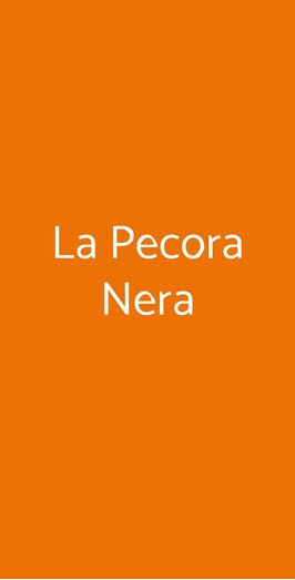 La Pecora Nera