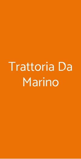 Trattoria Da Marino, Serravalle Pistoiese