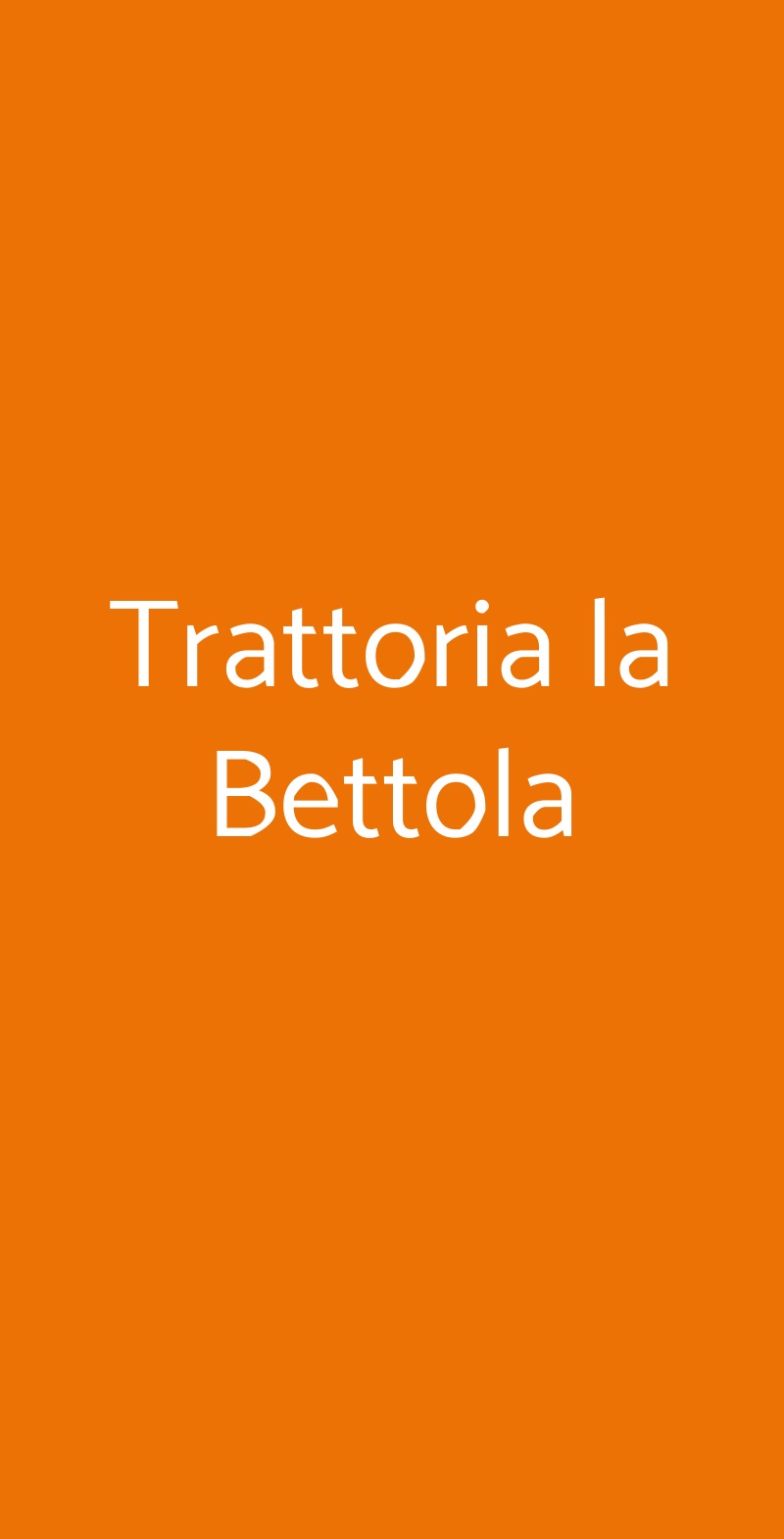 Trattoria la Bettola Pistoia menù 1 pagina