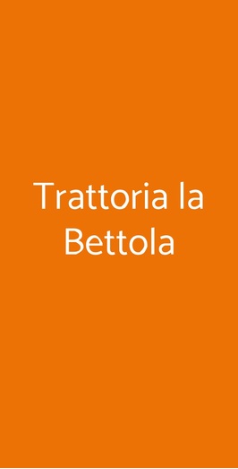 Trattoria La Bettola, Pistoia