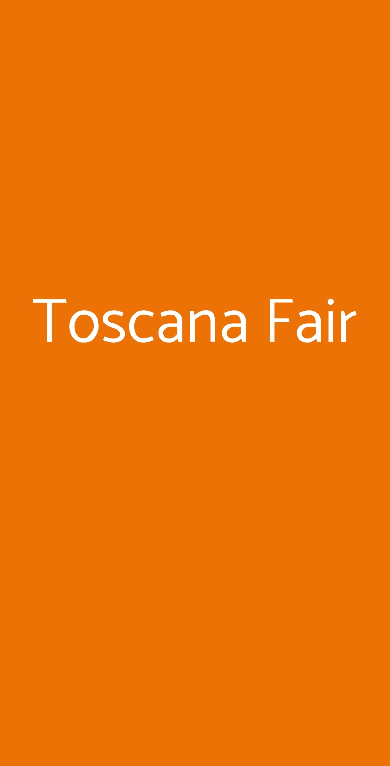 Toscana Fair Pistoia menù 1 pagina