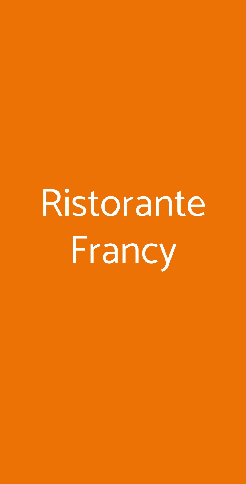 Ristorante Francy Montecatini Terme menù 1 pagina