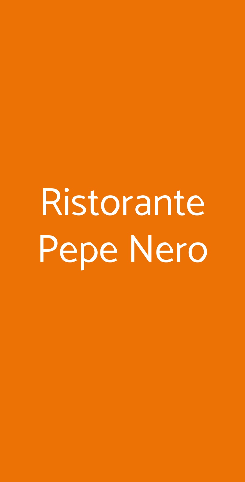 Ristorante Pepe Nero Prato menù 1 pagina